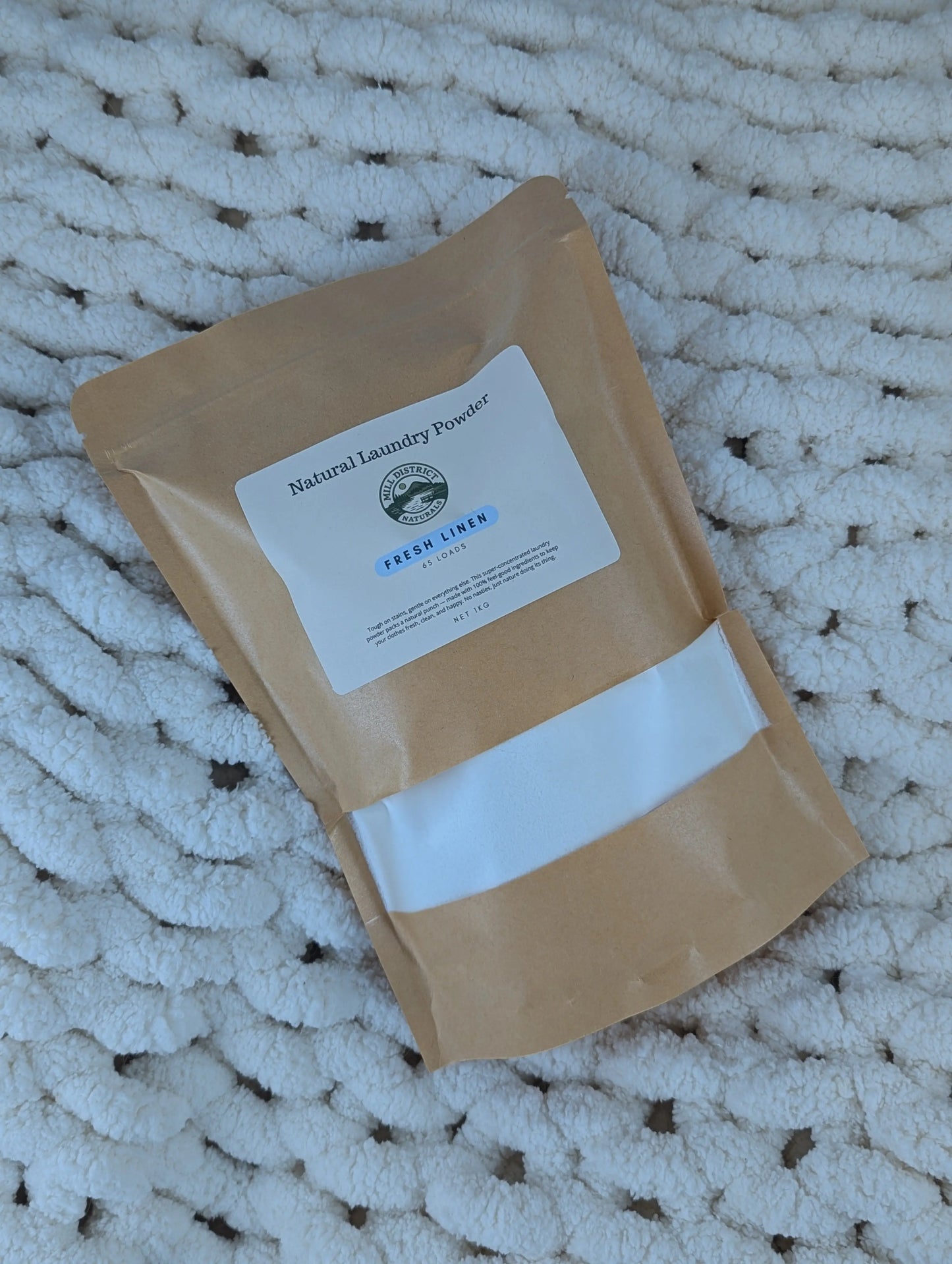 fresh linen scented non toxic natural laundry powder