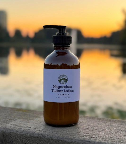 magnesium infused ultralight tallow lotion with lavender